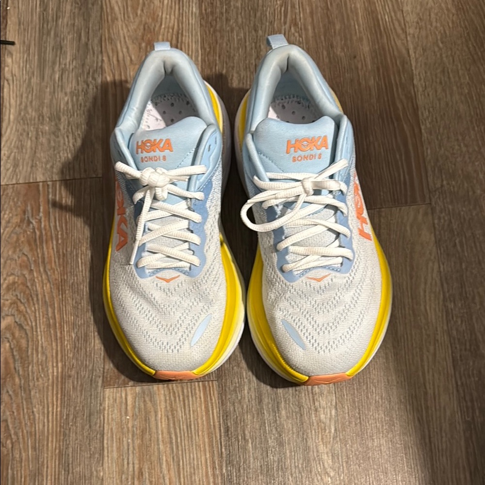 ‼️ SOLD ‼️ Bondi 8 Blue and Yellow Athletic Shoes